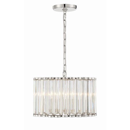 Crystorama Libby Langdon For Elliot 4 Light Polished Nickel Pendant ELL-B3004-PN
